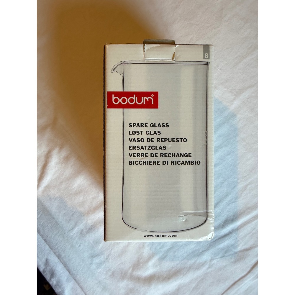 Bodum 1508-10 Spare Glass Beaker Replacement 8 Cup 1.0L 34oz French Press Clear